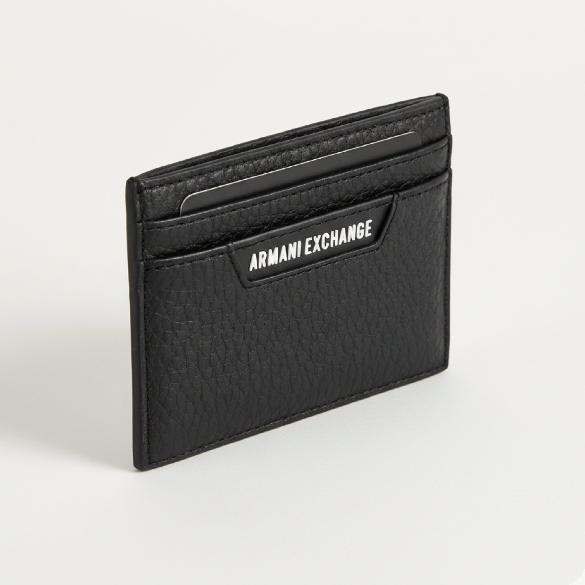 Original Armani Exchange AX Leather Card Holder Wallet – Black