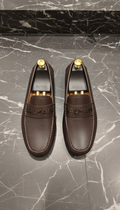 Balmain Brown Leather Loafers – Original