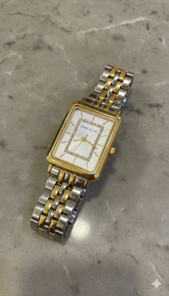 Original Anne Klein Women Dual Tone Bracelet Watch – Crystal Accent Dial