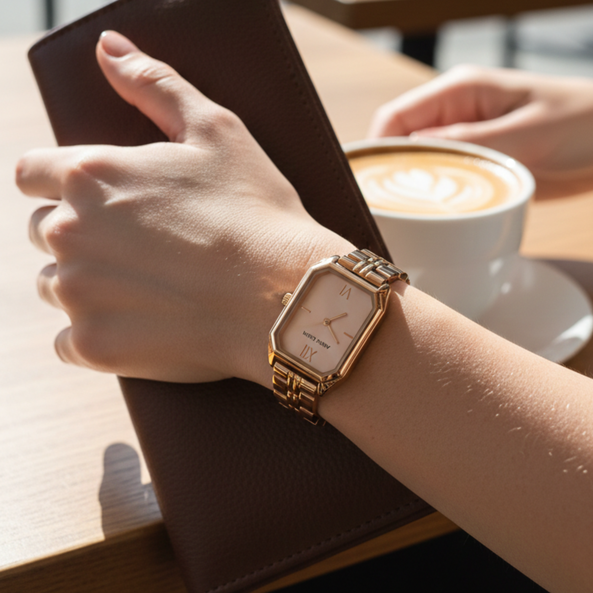 Original Anne Klein Women Vintage Roman Numeral Gold Watch – Classic Dial