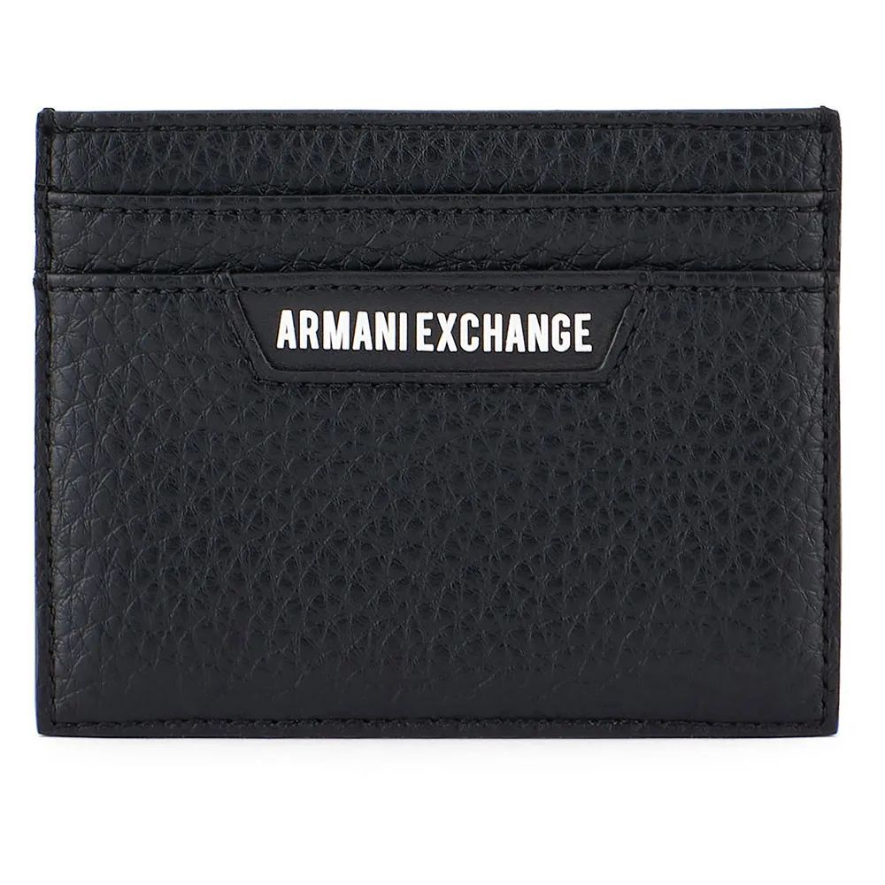 Original Armani Exchange AX Leather Card Holder Wallet – Black