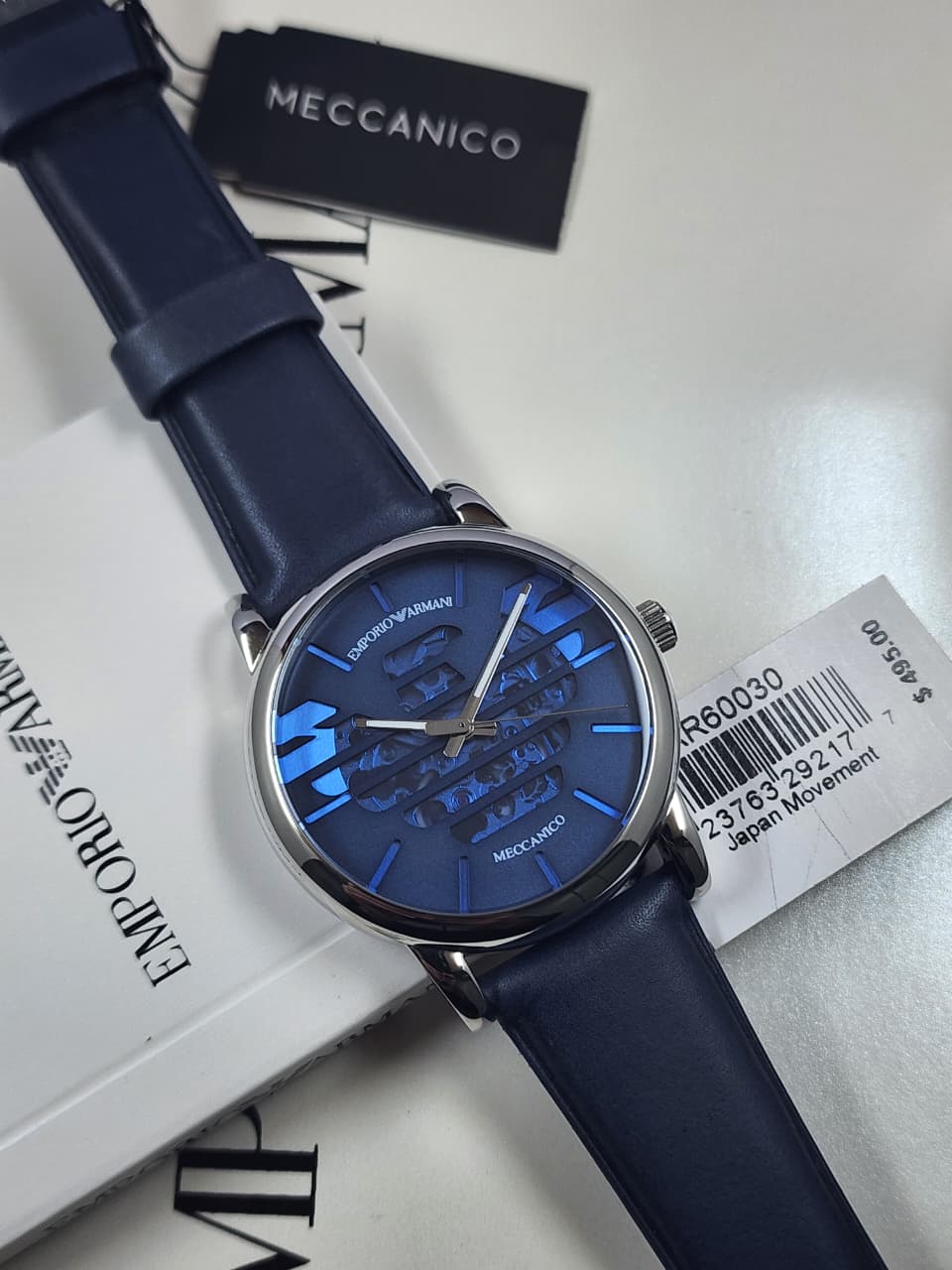 Emporio Armani Men’s Chronograph Leather Strap Watch
